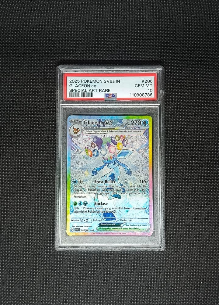 PSA10 Glaceon ex 206 SAR ID